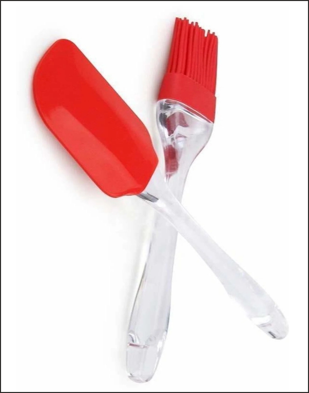 Combo of Silicone Basting Brush and Spatula - Image 2