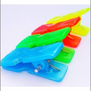 Kitchen King Plastic Cloth Clip (10 PCS Set)(Ideal for Ropes,Grills,ETC.) Multi Colour Colour