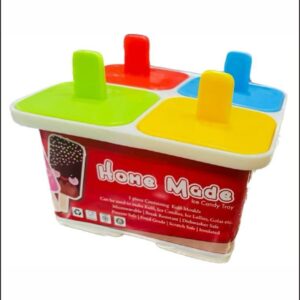 Set of 4 Plastic Reusable Ice Pop Makers, Homemade PopsicleFrozen Ice CreamKulfi Candy for Children & Adults - Multicolor,