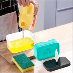 Liquid Soap Dispenser with Sponge Holder for Kitchen Sink