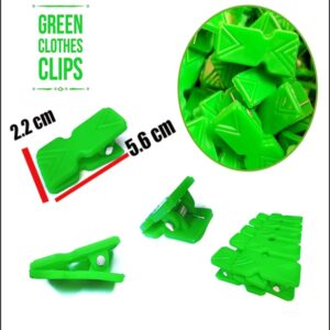 Kitchen King Plastic Cloth Clip (10 PCS Set)(Ideal for Ropes,Grills,ETC.) Multi Colour Colour