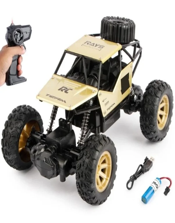 Powerful Remote Control Racing Monster Truck Rock Crawler 4 Wheel Drive Metal Alloy Body