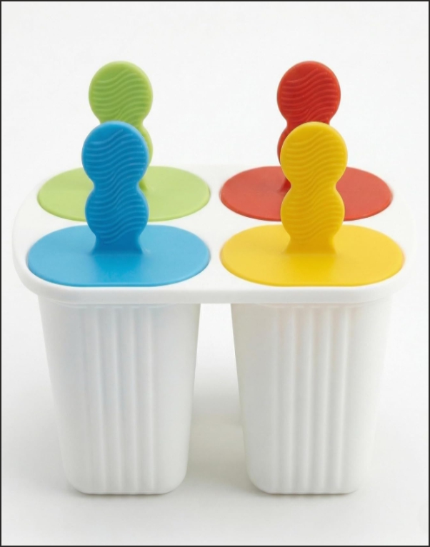 4 Cavity Home Made Ice Candy & Kulfi Maker Tray – Reusable Popsicle Mold for Kids - Image 6