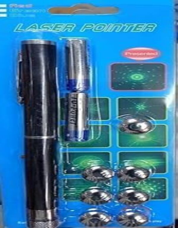 Best High Power Green Laser Pointer Pen with 8 Optical Caps | 2000m Long Range Beam - Image 5