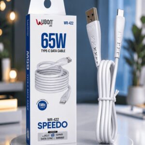 UBON WR-422 65W Type-C Fast Charging Data Cable | 1 Meter USB to Type-C Cable