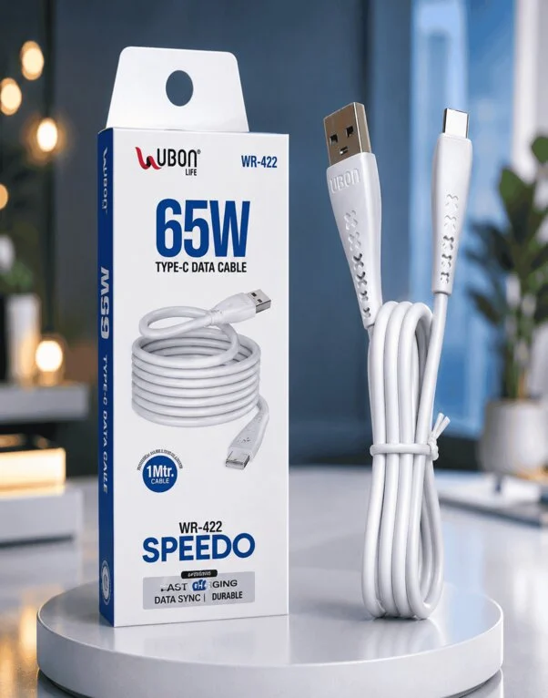 UBON WR-422 65W Type-C Fast Charging Data Cable | 1 Meter USB to Type-C Cable