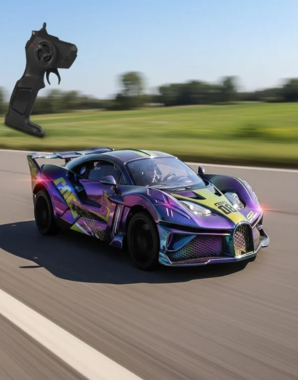Remote Control Sports Racing Car with Opening Doors | Rechargeable RC Drift Car Toy for Kids & Adults - Image 3