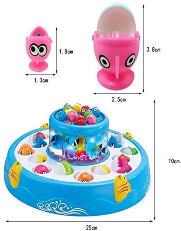 Big Fish Catching Game Toy with 26 Fish & 4 Fishing Rods, Music & Lights - Image 2