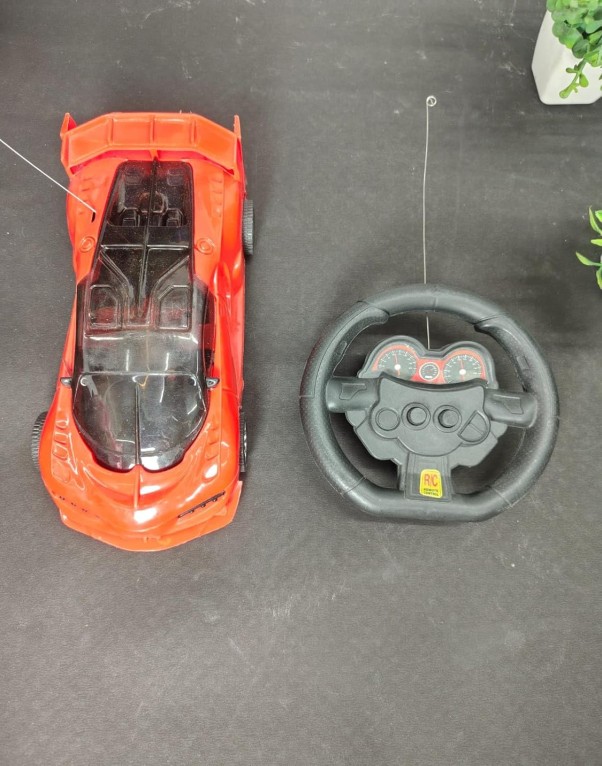 RC Car Toy with Steering Wheel Controller for Kids – Red Sports Racing Car - Image 2