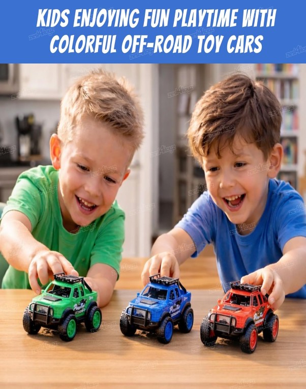 Zest 4 Toyz Kids Pickup Truck Toy Car with LED Lights & Music | Off-Road Vehicle for Kids Kids Pickup Truck Toy Car with LED Lights - Image 2