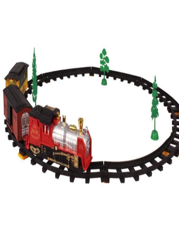 Train World Battery Operated Toy Train Set with Track | 27 Pieces Educational Train Toy for Kids - Image 2