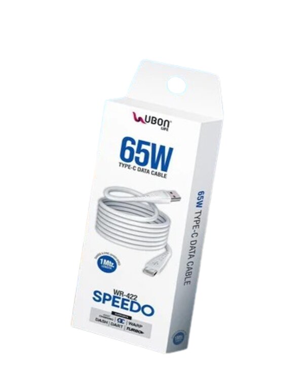 UBON WR-422 65W Type-C Fast Charging Data Cable | 1 Meter USB to Type-C Cable - Image 4