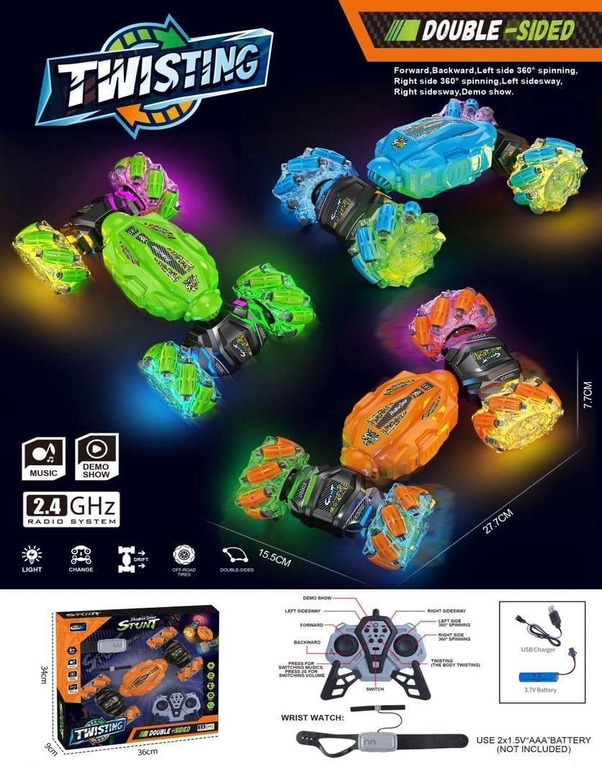 Gesture Control Stunt Car 2.4GHz Double Sided RC Toy - Image 5