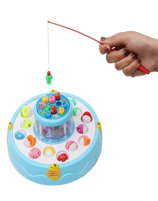 Big Fish Catching Game Toy with 26 Fish & 4 Fishing Rods, Music & Lights - Image 3