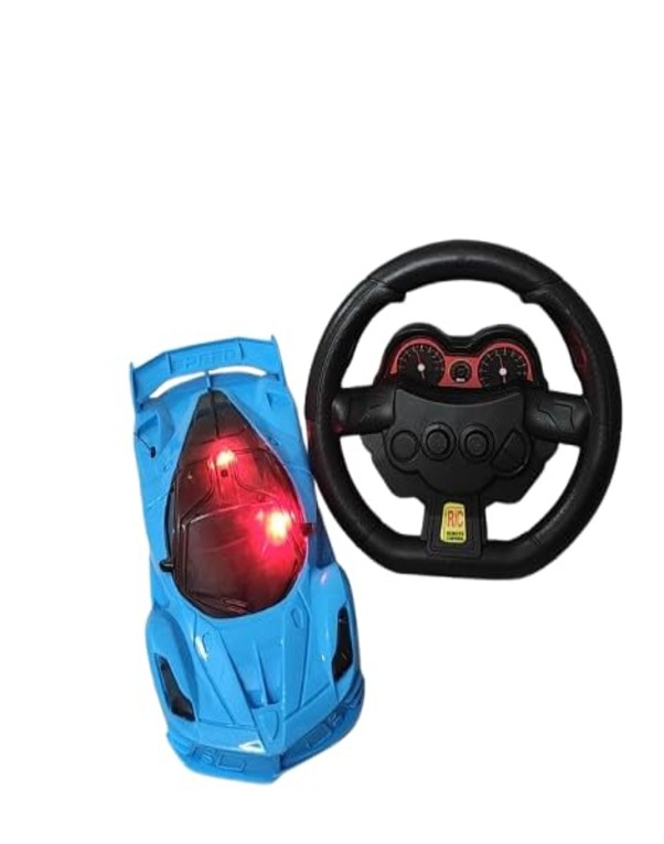 Smart RC Car with Steering Wheel Remote Controller 1:18 Scale Racing Toy for Kids - Image 3
