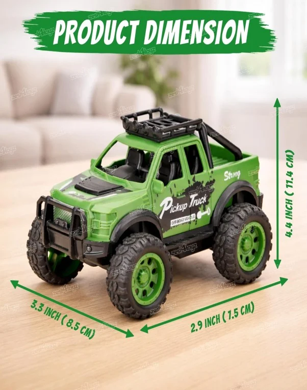Zest 4 Toyz Kids Pickup Truck Toy Car with LED Lights & Music | Off-Road Vehicle for Kids Kids Pickup Truck Toy Car with LED Lights - Image 3