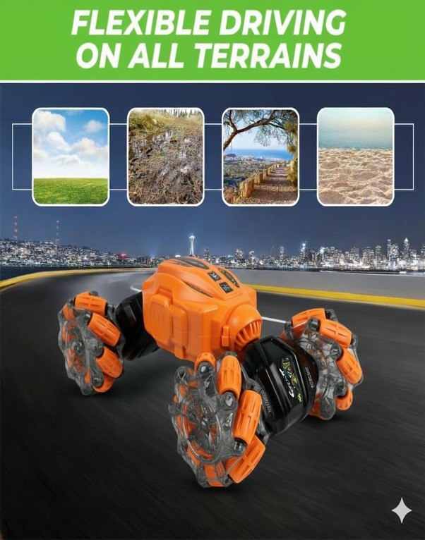 Gesture Control Stunt Car 2.4GHz Double Sided RC Toy - Image 4
