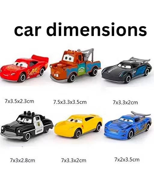 Mini Toy Car Set for Kids – 6 Piece Cartoon Racing Cars Collection