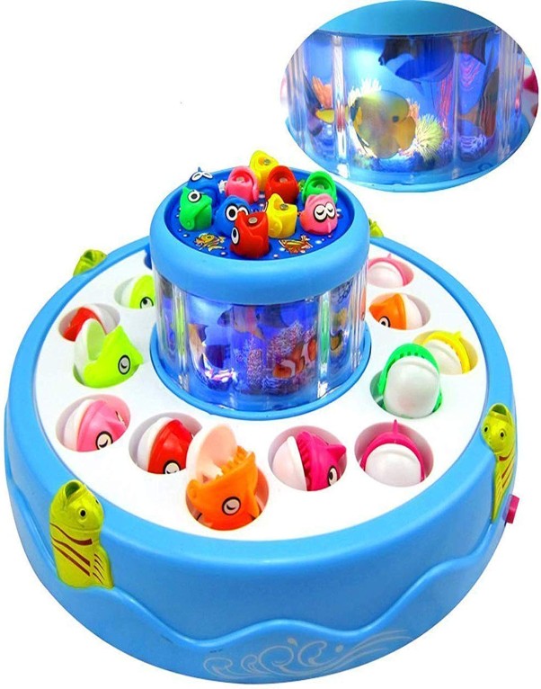 Big Fish Catching Game Toy with 26 Fish & 4 Fishing Rods, Music & Lights - Image 4