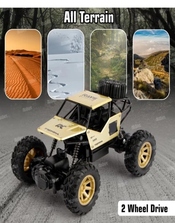 Powerful Remote Control Racing Monster Truck Rock Crawler 4 Wheel Drive Metal Alloy Body - Image 4