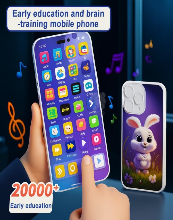 Rechargeable Educational Phone Toy for Kids 2-12 Years – 24 Learning Modes Talking Smart Mobile Toy - Image 4