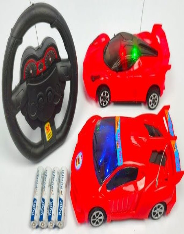 RC Car Toy with Steering Wheel Controller for Kids – Red Sports Racing Car - Image 4