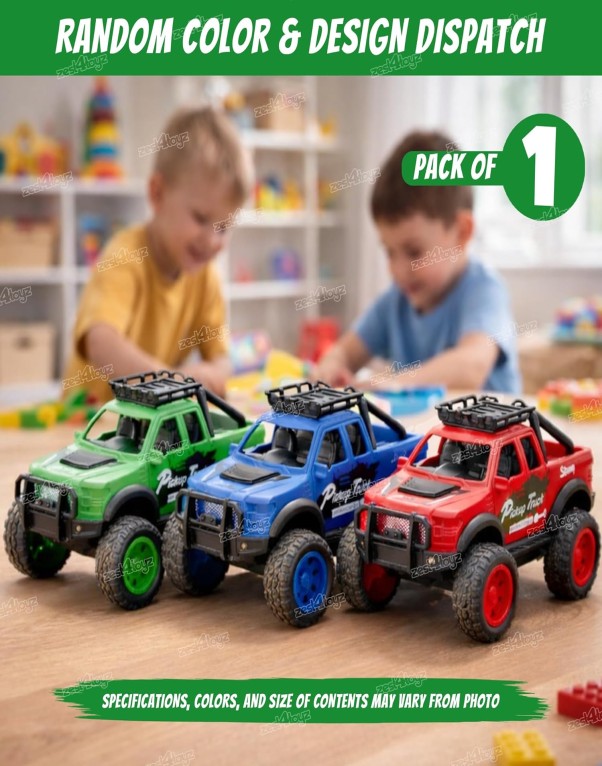 Zest 4 Toyz Kids Pickup Truck Toy Car with LED Lights & Music | Off-Road Vehicle for Kids Kids Pickup Truck Toy Car with LED Lights - Image 4