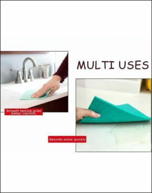 Cellulose Sponge Absorbent Cleaning Cloths Multipurpose5 Pieces Set Suitable for Cleaning & Wiping Kitchenware - Image 2