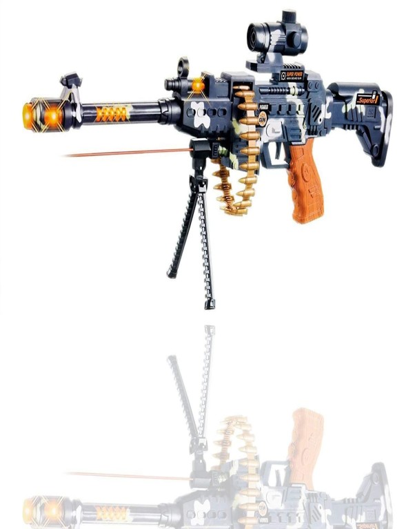 Musical Army Style Toy Gun with Music, Laser Lights & Sound Effects for Kids – Pack of 1 - Image 5