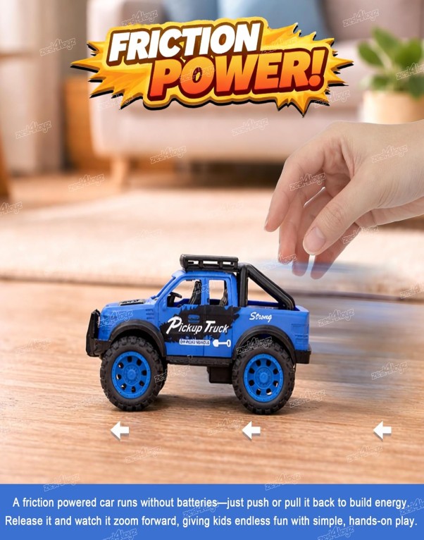 Zest 4 Toyz Kids Pickup Truck Toy Car with LED Lights & Music | Off-Road Vehicle for Kids Kids Pickup Truck Toy Car with LED Lights - Image 5