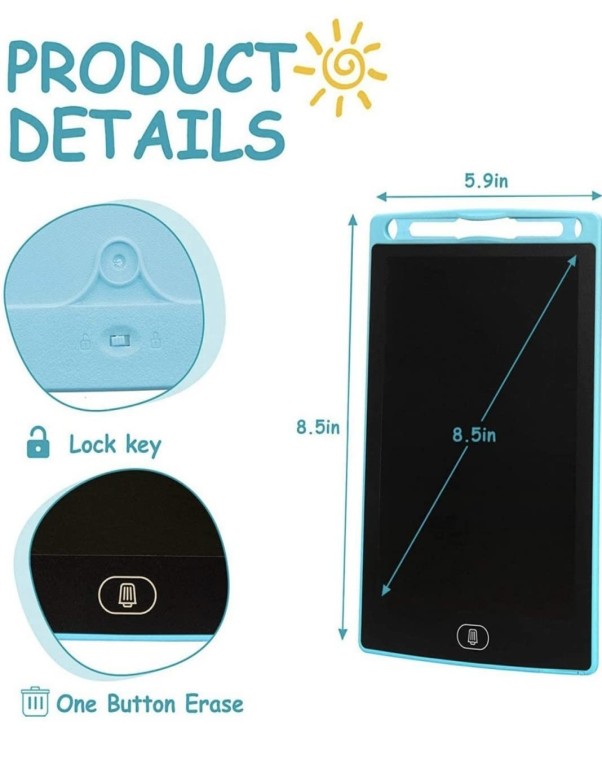 8.5 Inch LCD Writing Tablet for Kids | Reusable Digital Drawing Pad - Image 5