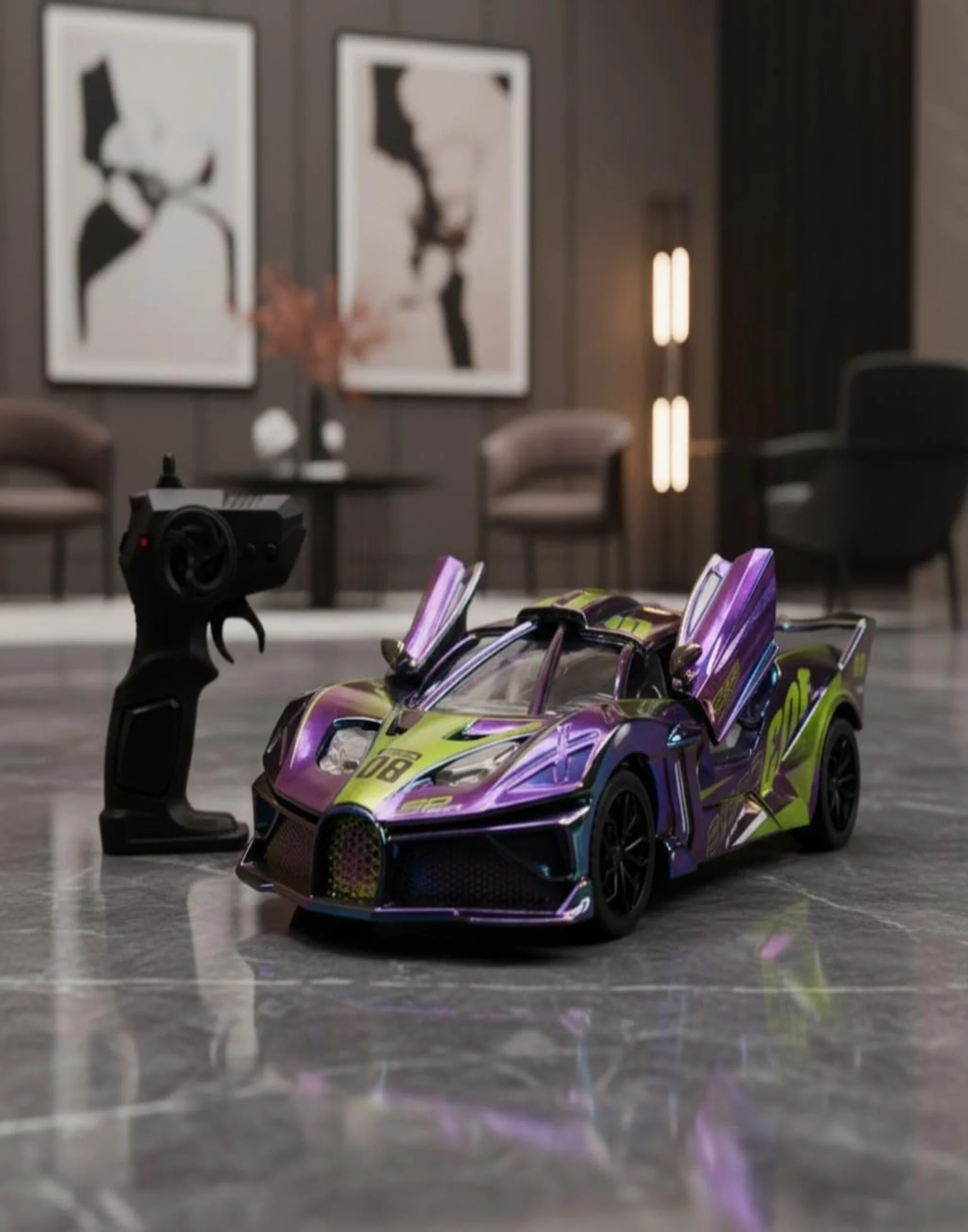 Remote Control Sports Racing Car with Opening Doors | Rechargeable RC Drift Car Toy for Kids & Adults