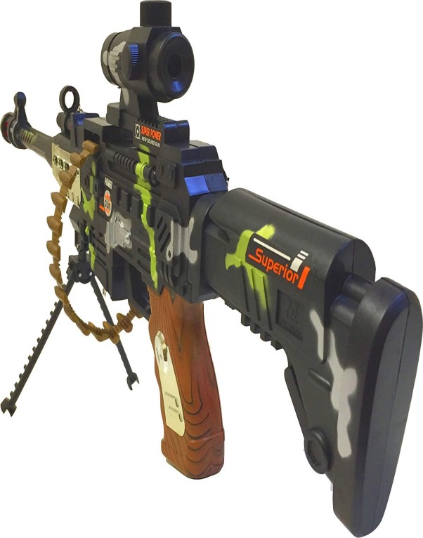 Musical Army Style Toy Gun with Music, Laser Lights & Sound Effects for Kids – Pack of 1 - Image 6