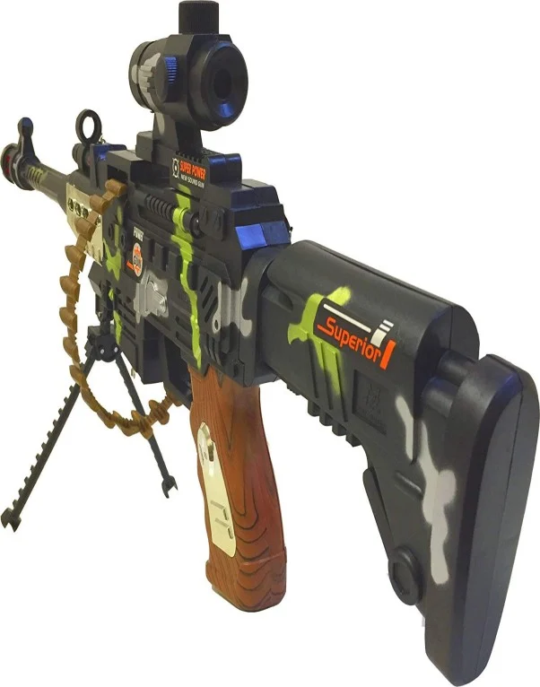 Musical Army Style Toy Gun with Music, Laser Lights & Sound Effects for Kids β Pack of 1 - Image 6