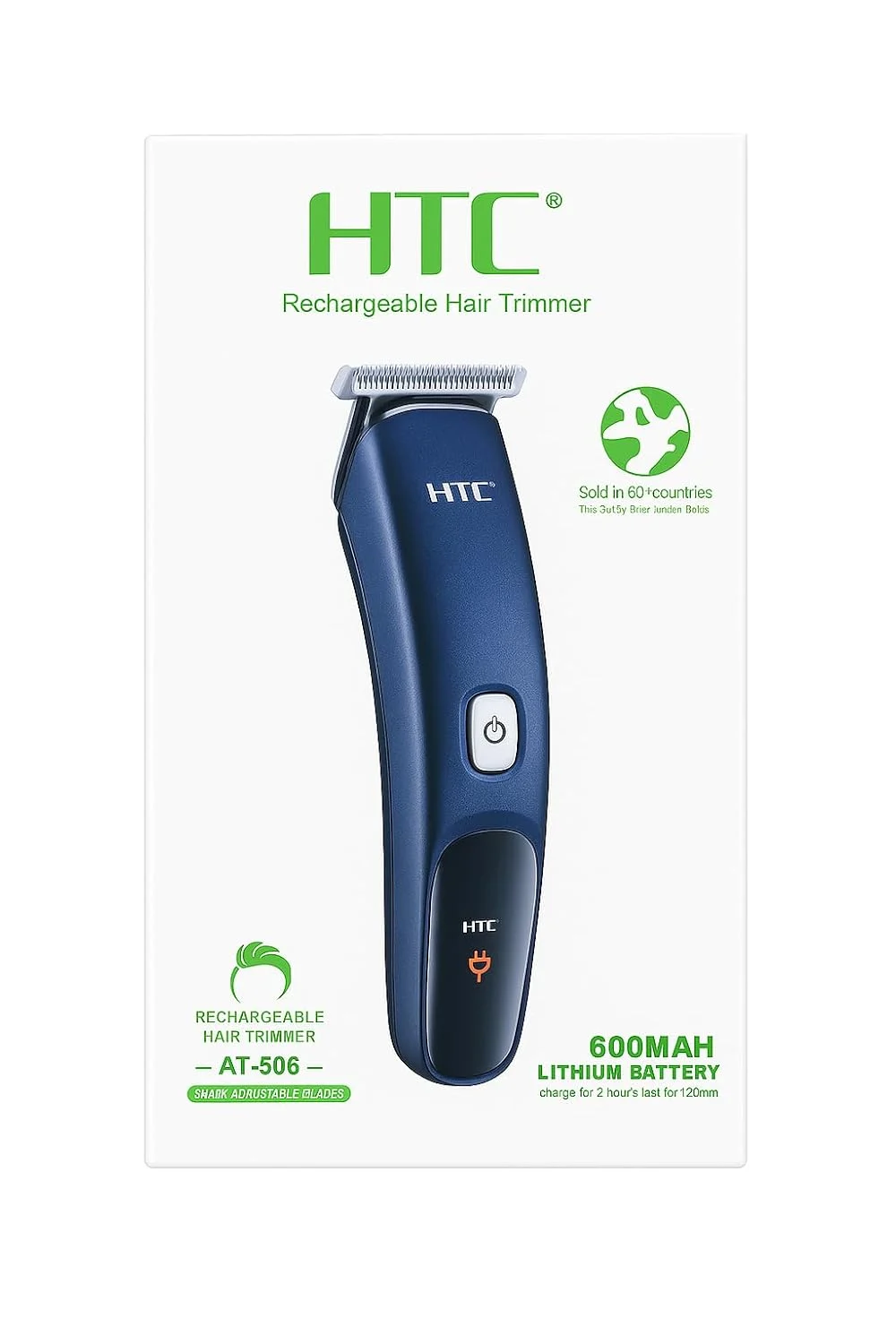 Premium HTC AT-506 Rechargeable Hair Trimmer | Professional Beard Trimmer - Image 4