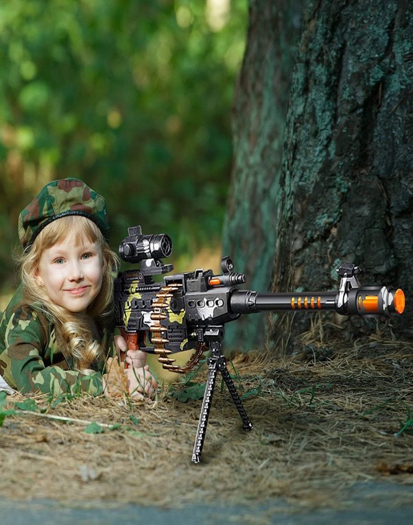 Musical Army Style Toy Gun with Music, Laser Lights & Sound Effects for Kids – Pack of 1 - Image 7