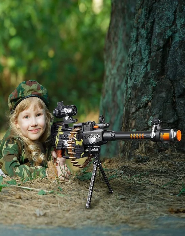 Musical Army Style Toy Gun with Music, Laser Lights & Sound Effects for Kids β Pack of 1 - Image 7