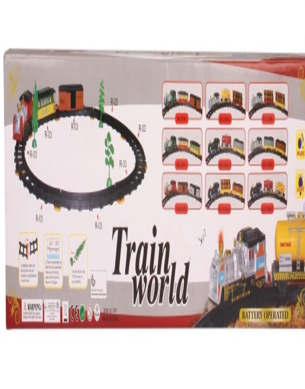 Train World Battery Operated Toy Train Set with Track | 27 Pieces Educational Train Toy for Kids - Image 7