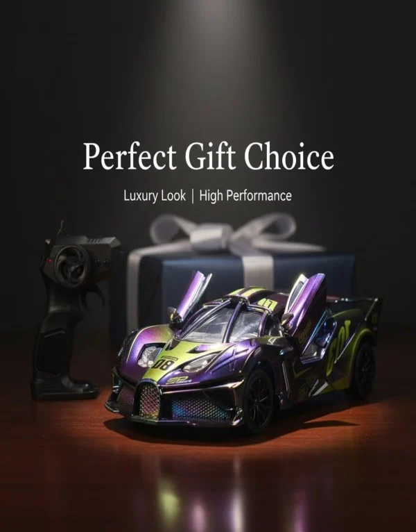 Remote Control Sports Racing Car with Opening Doors | Rechargeable RC Drift Car Toy for Kids & Adults - Image 9