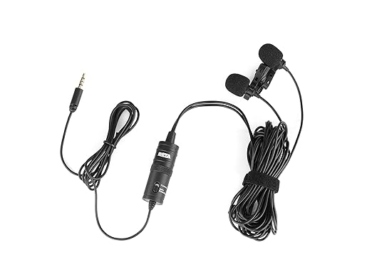 BOYA BY-M1DM Dual Lavalier Microphone | Dual Clip-On Mic for Interview, Podcast & YouTube Recording - Image 2