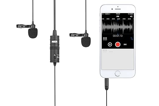 BOYA BY-M1DM Dual Lavalier Microphone | Dual Clip-On Mic for Interview, Podcast & YouTube Recording - Image 3