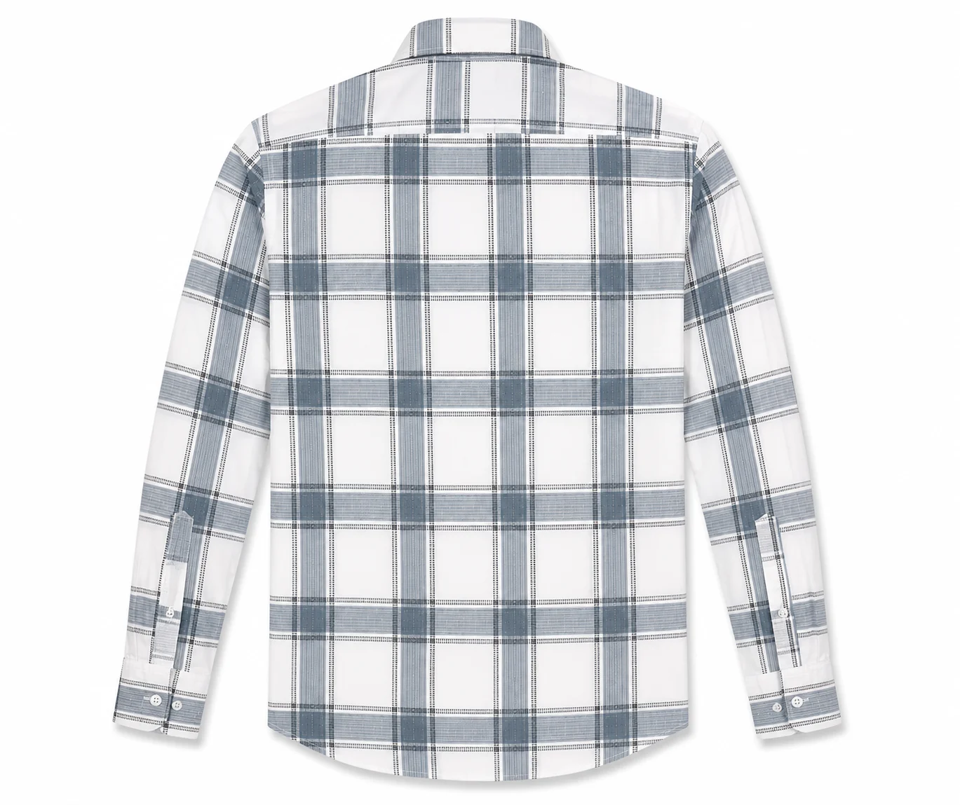 Men’s Premium Cotton Beige Check Full Sleeve Shirt - Image 8