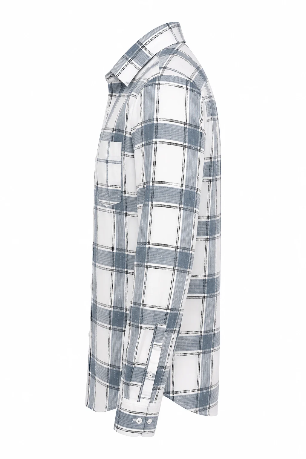Men’s Premium Cotton Beige Check Full Sleeve Shirt - Image 7