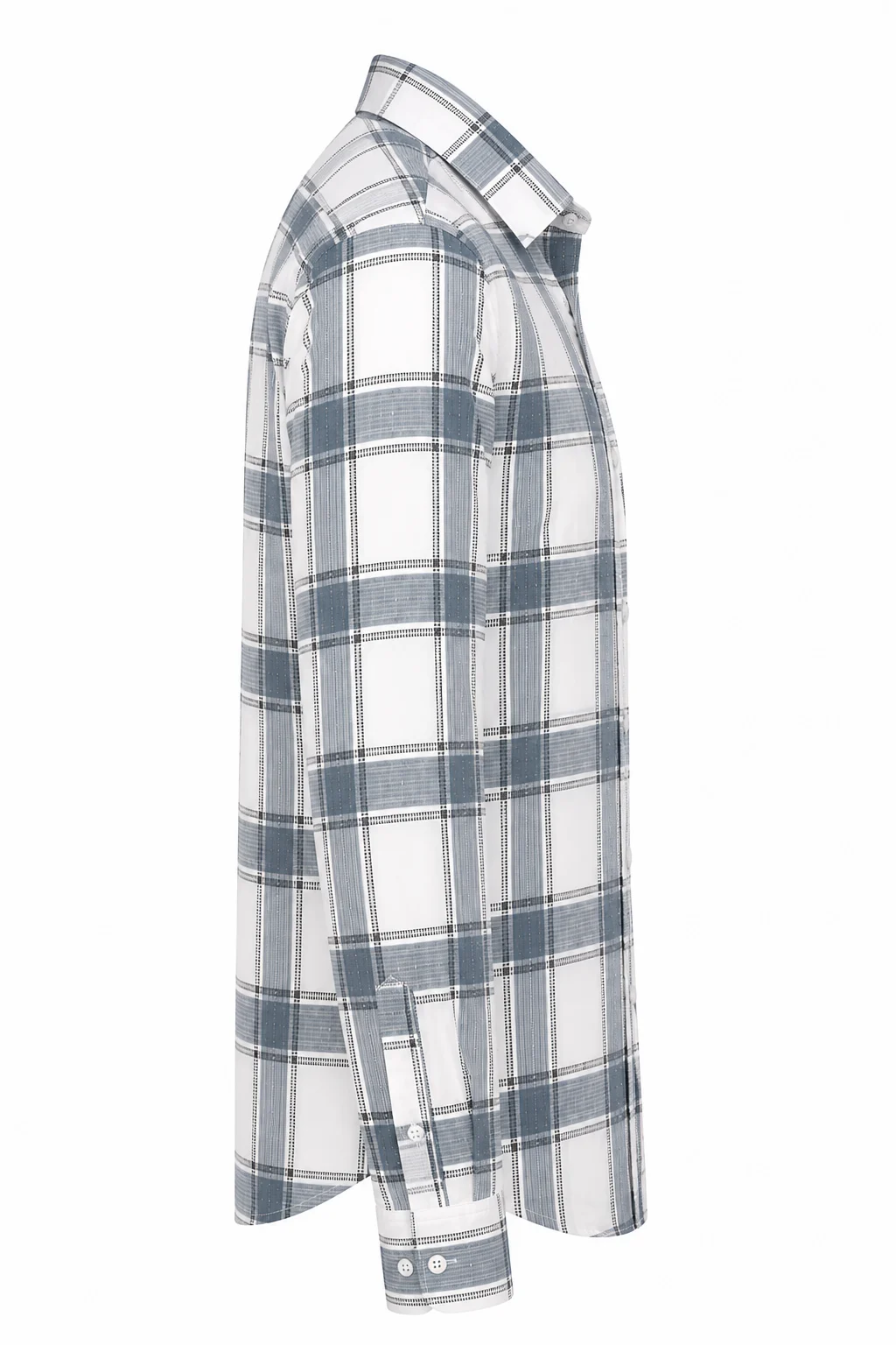 Men’s Premium Cotton Beige Check Full Sleeve Shirt - Image 6